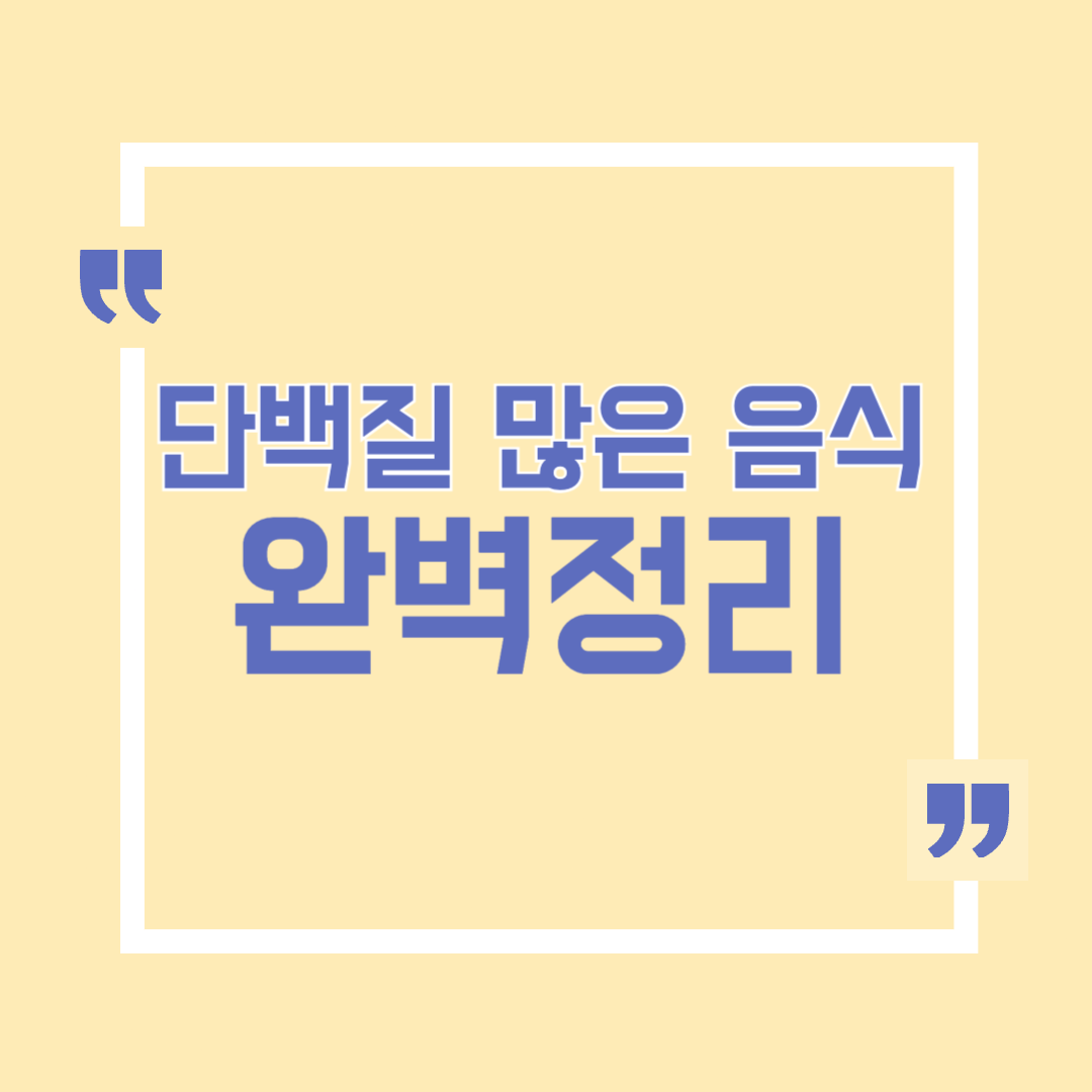 단백질많은음식
