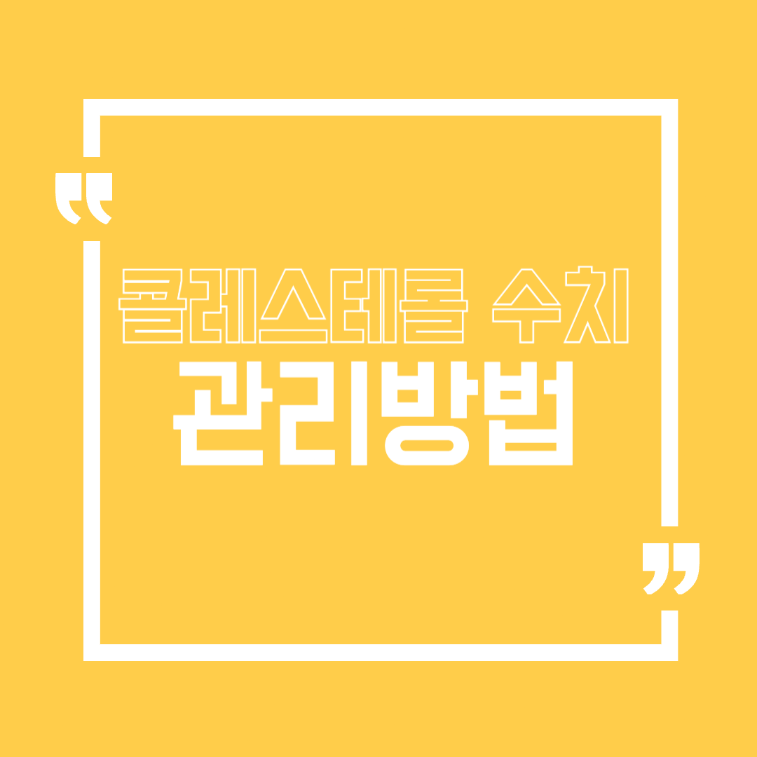 콜레스테롤수치