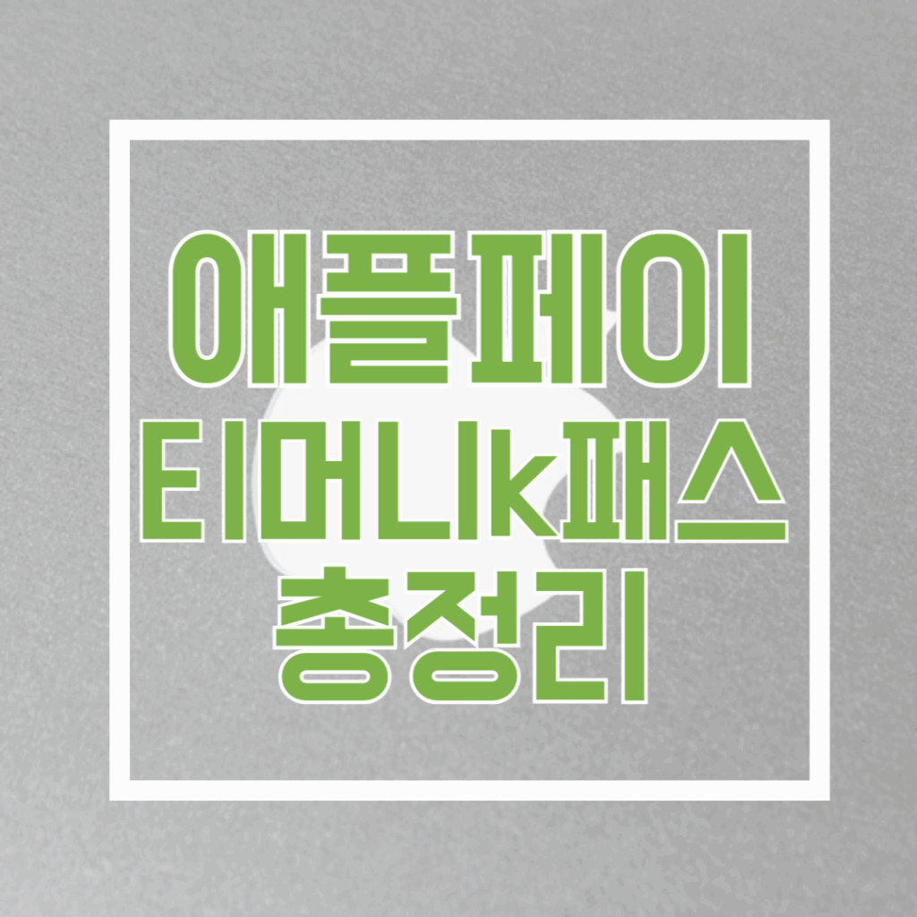 애플페이 티머니 k패스