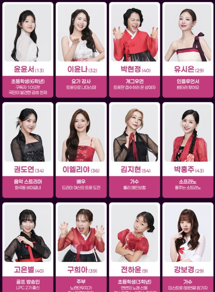 미스트롯4 완벽 정리! 참가자명단 | 심사위원 | 다시보기 | 재방송 7 미스트롯4 참가자명단4