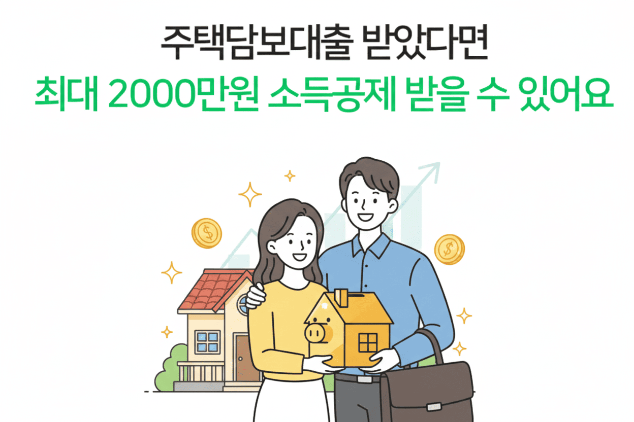 장기주택저당차입금 소득공제 조건 총정리 | 2025 연말정산 최대 2000만원 환급받는 법 1 장기주택저당차입금 이자상환액 소득공제