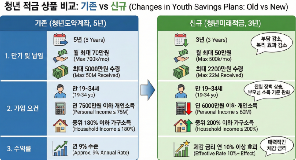 청년도약계좌 청년미래적금 비교